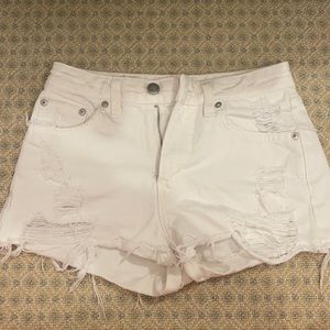 Lovers + Friends white denim shorts